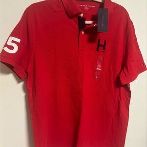 Tommy Hilfiger Bold Red Polo with Logo